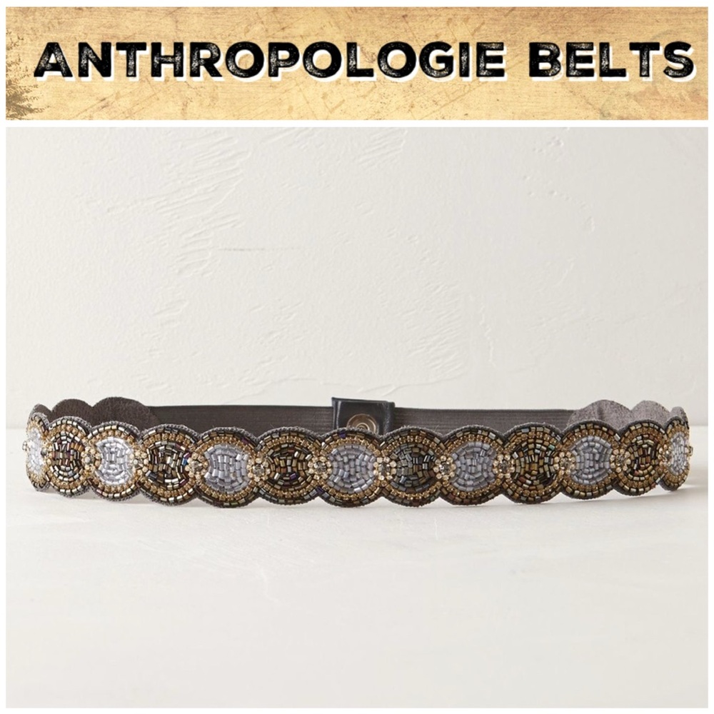 Anthro “Beaded Blooms Belt” *flawed*